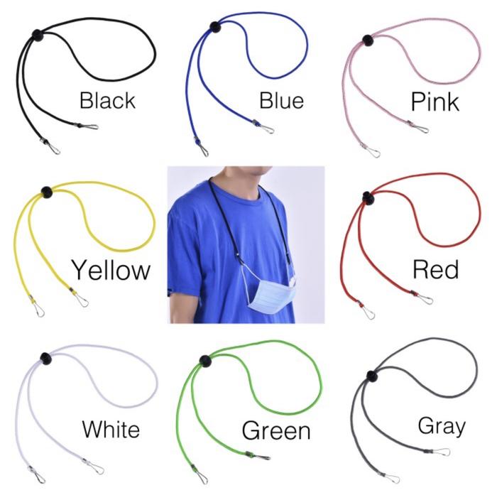Gambar Tali lanyard Gantungan dan pengait Masker multifungsi Good Quality - BLACK dari ilouyouCollection undefined Tokopedia