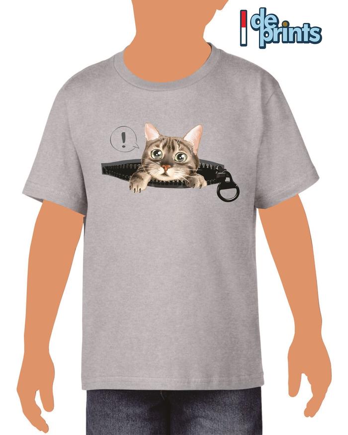 Gambar KAOS ANAK UNISEX - KAOS GAMBAR MOTIF - BISA CUSTOM - KUCING RESLETING - GREY, M dari ideprints undefined Tokopedia