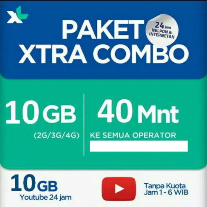 Gambar KUOTA XL / PAKET DATA INTERNET XL , XTRA COMBO 20GB dari Toko maju FR undefined Tokopedia