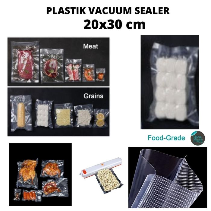 Gambar Plastik Bag Vacuum Sealer Mesin Packing Makanan 5 Ukuran Varian 111114 - Ukuran 20x30 dari JIPD MALL undefined Tokopedia
