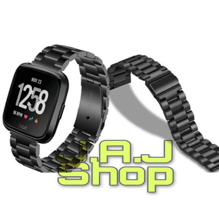 STAINLESS STEEL STRAP WATCH BAND FITBIT VERSA LITE TALI JAM RANTAI  Silver - Main Image