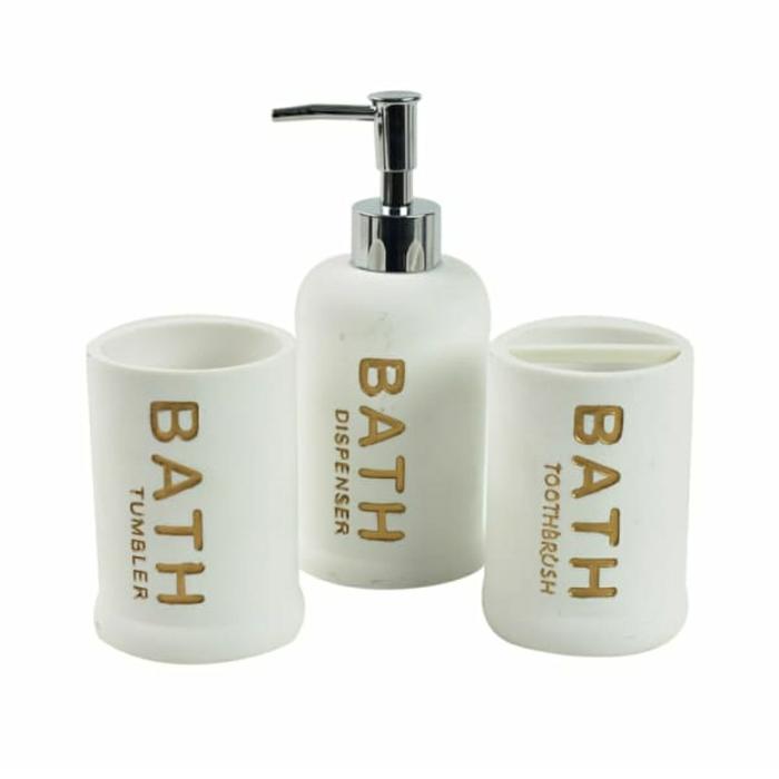 Gambar Set Aksesoris Kamar Mandi Shermy 3 Pcs - Putih dari AMBU ETTY undefined Tokopedia
