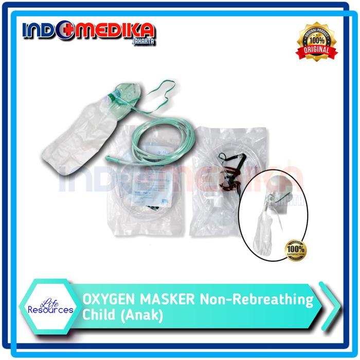 Masker O2 Anak Jual Non Rebreathing Liferesources Masker Oksigen / Oxygen Anak ...