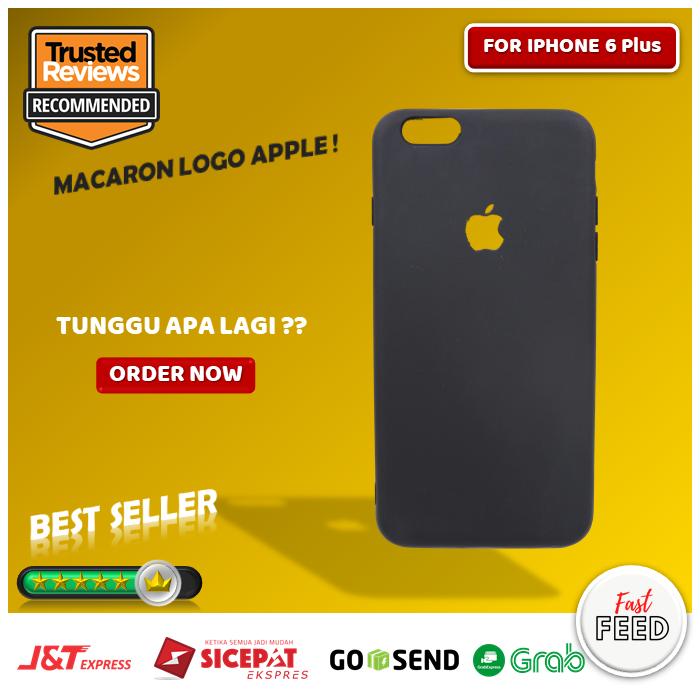Gambar Case Casing Softcase Premium Original iPhone 6 Plus Macaron Logo Apple - Hitam dari Fast Feed undefined Tokopedia