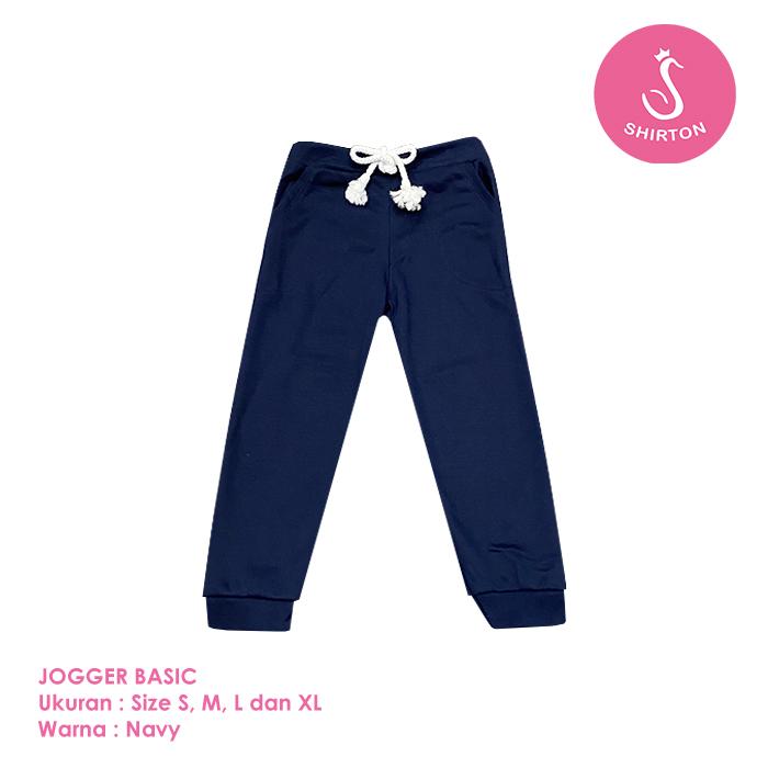 Gambar Celana Jogger Anak Model Basic 1-8 Tahun Shirton - BASIC NAVY, Size S dari shirton undefined Tokopedia
