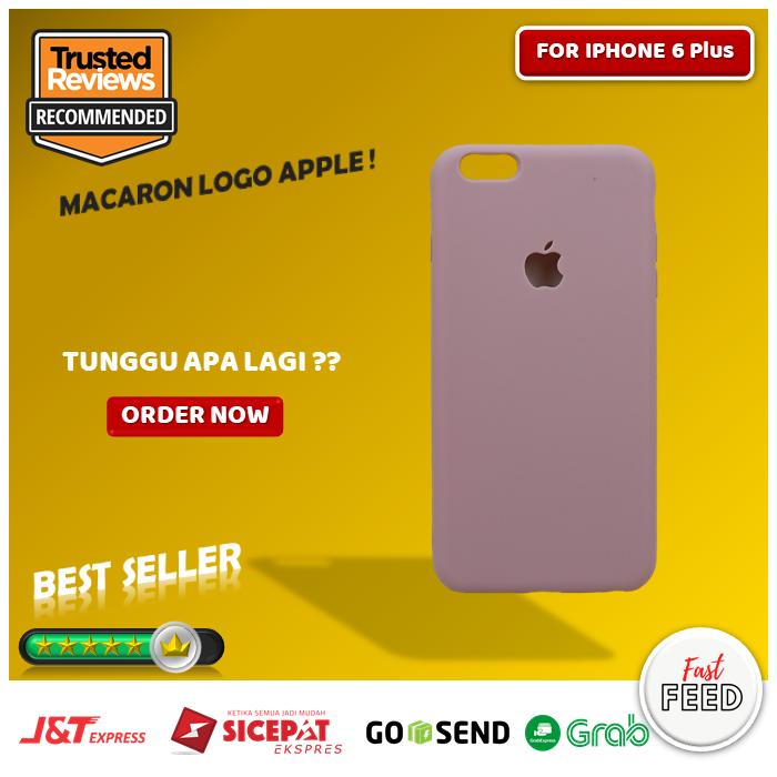Gambar Case Casing Softcase Premium Original iPhone 6 Plus Macaron Logo Apple - Merah Muda dari Fast Feed undefined Tokopedia