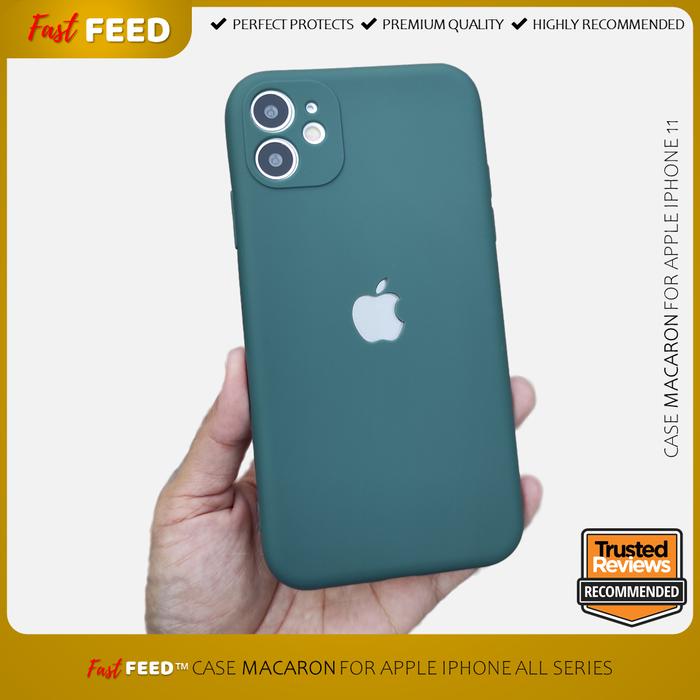 Gambar iPhone 11 Case Silikon Macaron Logo Pelindung dgn varian warna - Hijau dari Fast Feed undefined Tokopedia