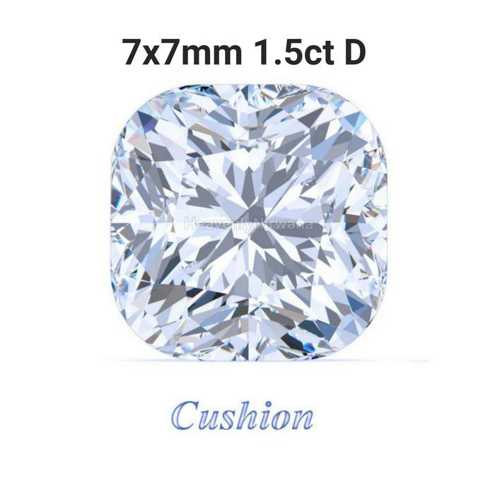 Gambar Elongated Crushed Ice Cushion Moissanite D VVS1.HQ Pass diamond tester - 8ct 1.1ratio dari HeavenlyNirwana Kab. Tangerang Tokopedia