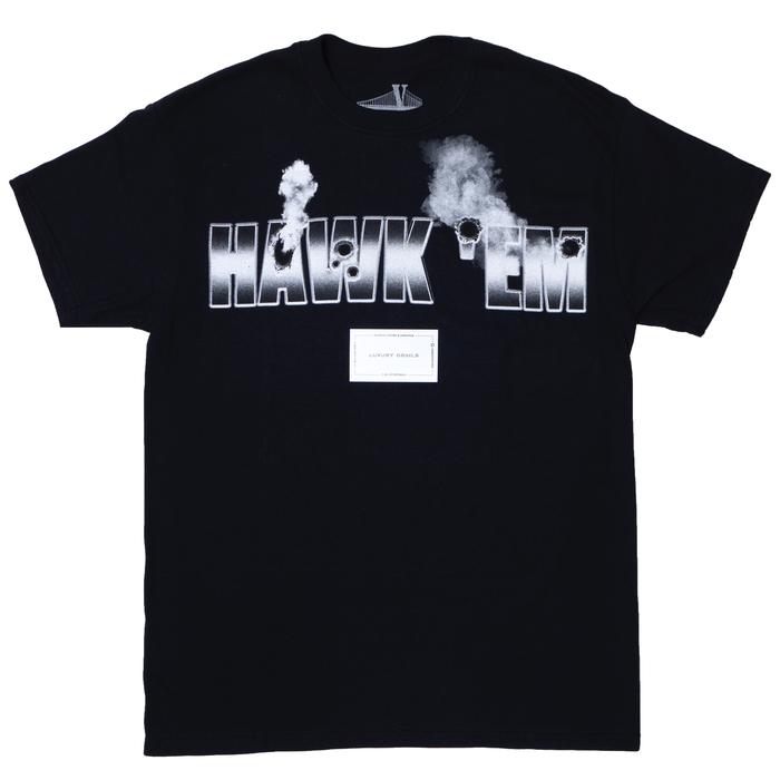 Jual POP SMOKE X VLONE HAWK 'EM BLACK T 