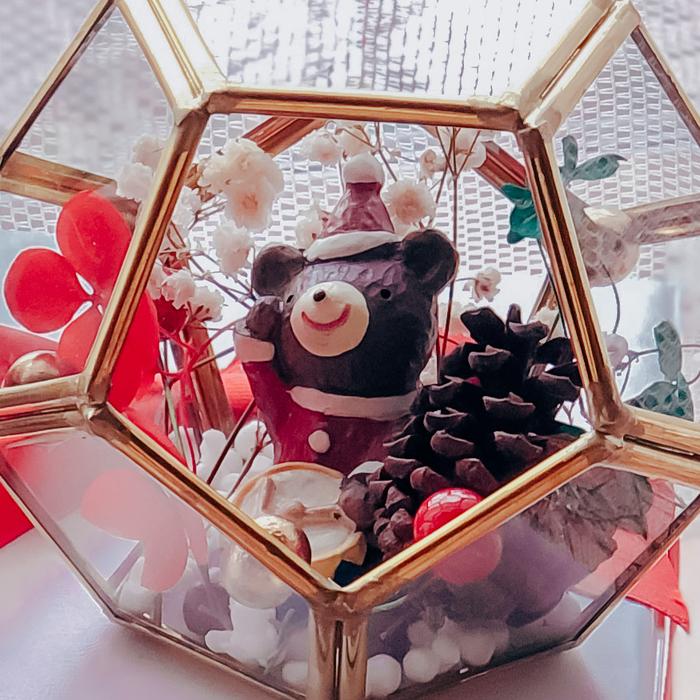 Gambar XMAS Dome - Christmas Special Angelica Petals (Kado Natal Bunga) - Bear dari Angelica Petals undefined Tokopedia