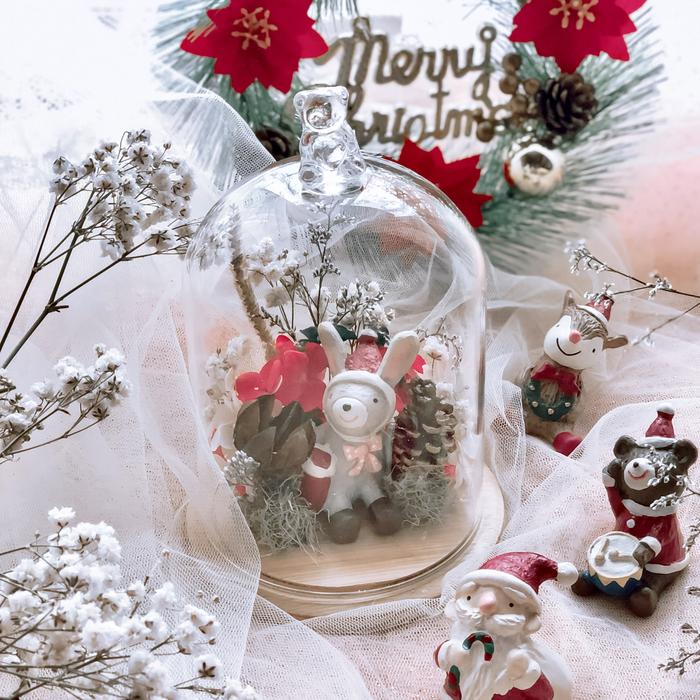 Gambar XMAS Dome - Christmas Special Angelica Petals (Kado Natal Bunga) - Rabbit dari Angelica Petals undefined Tokopedia