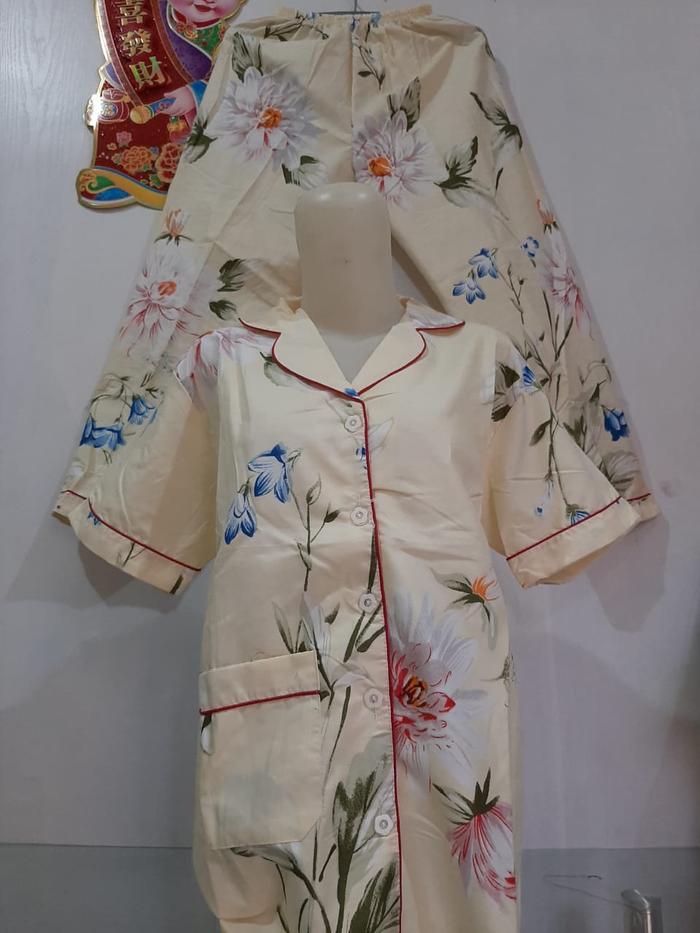Gambar blinqshop baju tidur piyama PP MOTIF - CP BUNGA dari BLINQ SHOP undefined Tokopedia