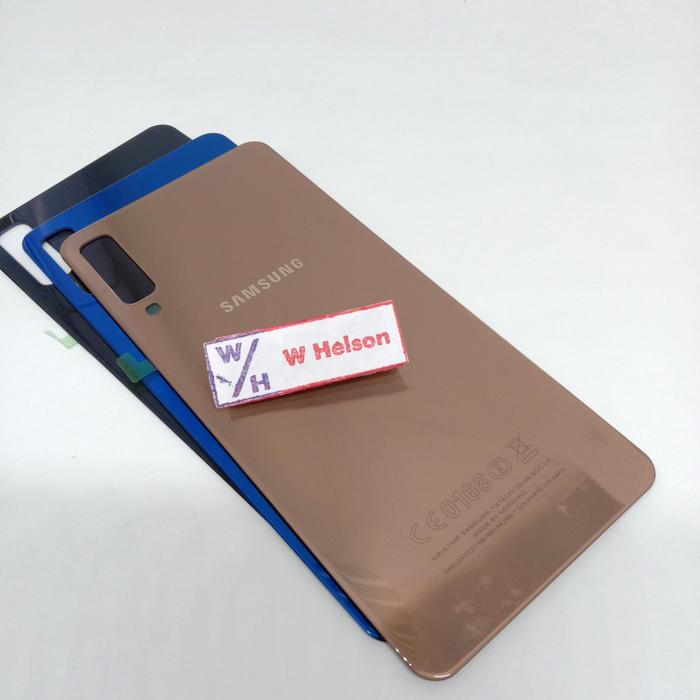 BACKDOOR BACKCOVER TUTUP BELAKANG CASING HOUSING SAMSUNG A7 2018 /A750  Gold