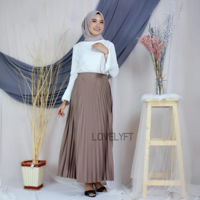 Jual Rok Plisket Premium Quality Rok Rempel Panjang Rok Hijab 14 Warna Mocca Tua Kota Bekasi Lovelyft Tokopedia