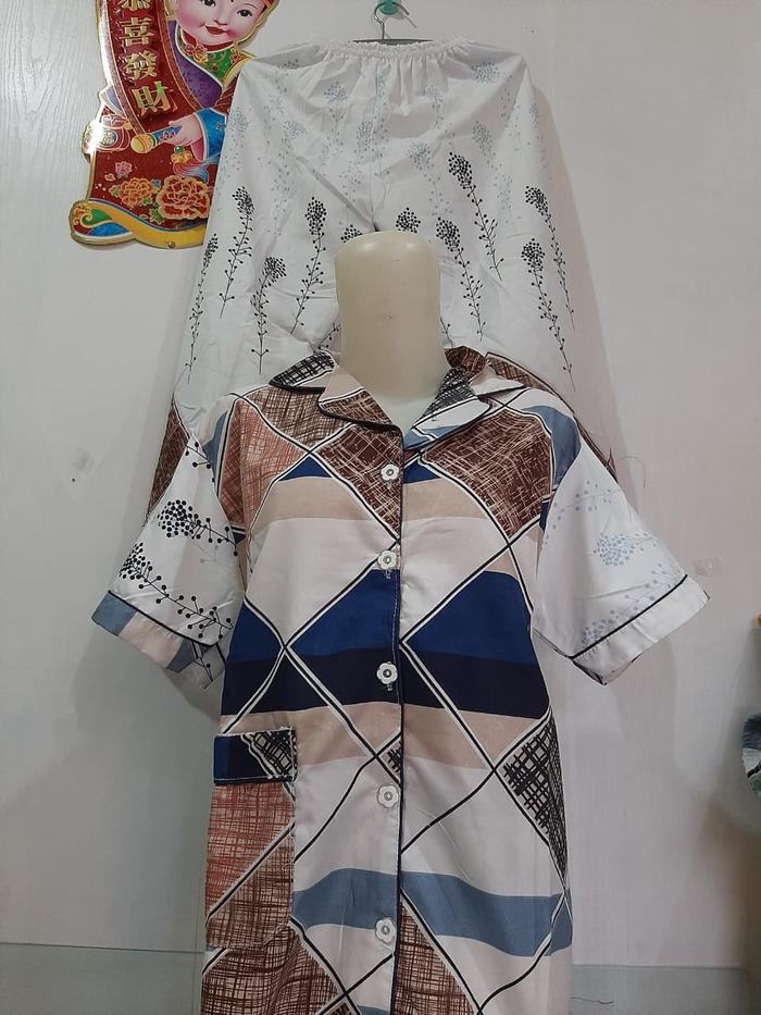 Gambar blinqshop baju tidur piyama PP MOTIF - CP PUTIH dari BLINQ SHOP undefined Tokopedia