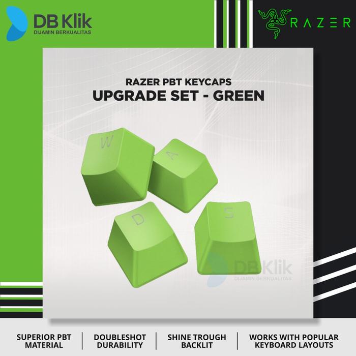 Gambar Keycap Keyboard Gaming RAZER PBT Upgrade Set for Mechanical & Optical - Hijau dari DBKlik Indonesia Kota Surabaya Tokopedia