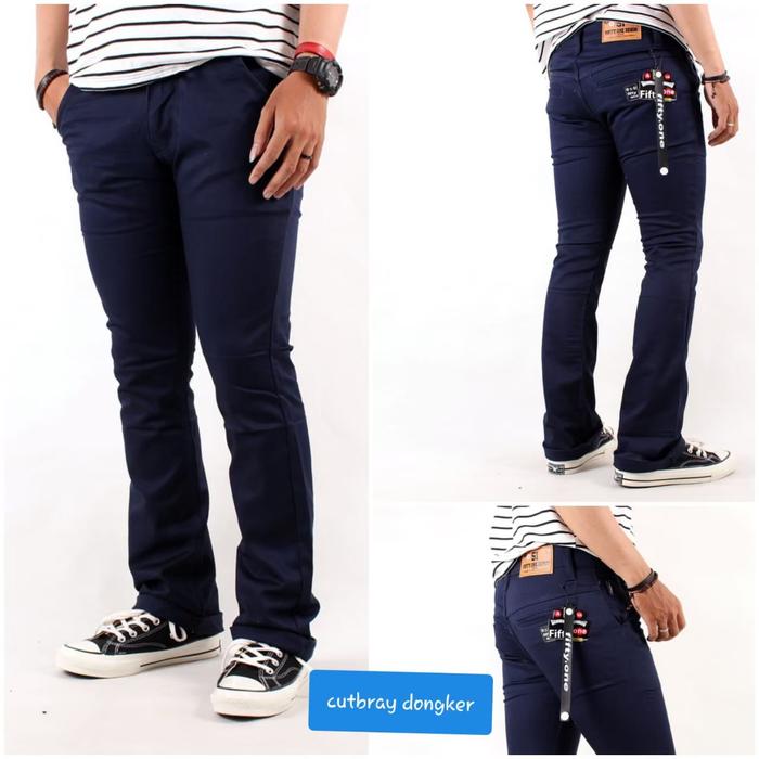 Gambar celana cutbray pria - navy, 32 dari WeWork Store undefined Tokopedia