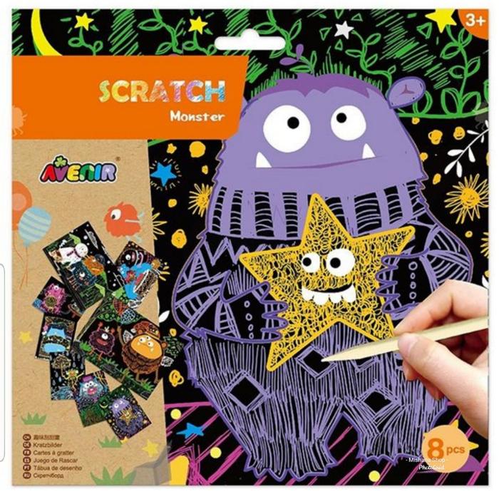 Gambar Avenir Scratch Mainan Kreatif Edukasi Monster Konstruksi Transportasi - Ungu dari Mishana Shop Kab. Tangerang Tokopedia