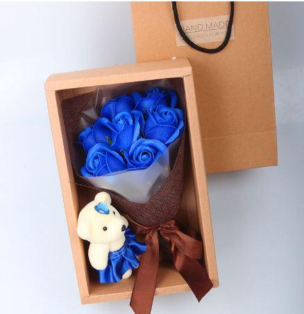 Gambar BUNGA MAWAR BOX + BONEKA - Biru dari CUMOCUMI undefined Tokopedia
