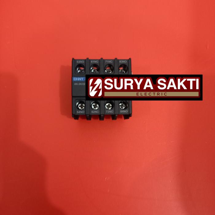 Gambar Chint F4-22 Auxiliary Block Contact AC Contactor Kontaktor 2NO 2NC dari Surya Sakti Electrical undefined Tokopedia