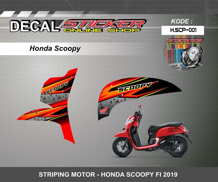 Gambar STIKER MOTOR HONDA SCOOPY FI 2019 Decal Sticker Striping Racing Keren - H.SCP-001 dari BLG STICKER undefined Tokopedia