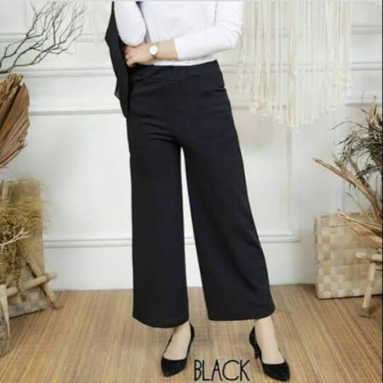 Gambar celana kulot scuba premium - Hitam dari R.&amp;.C_shop undefined Tokopedia