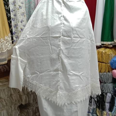 Gambar sutra pilpet renda - Putih dari MUKENA ALIYA TANJUNG undefined Tokopedia