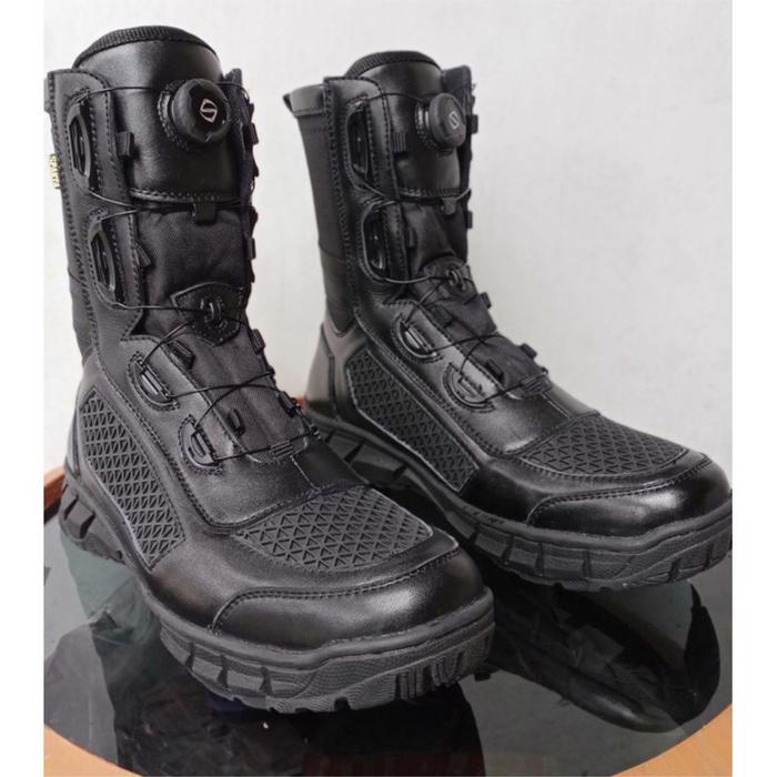 Gambar SEPATU PDL TALI PUTAR KULIT ASLI REFLIKA BOA JARING TAWON MERK SPARTA - Hitam, 42 dari SIDIK'S BOOTS ARMY & CASUAL undefined Tokopedia