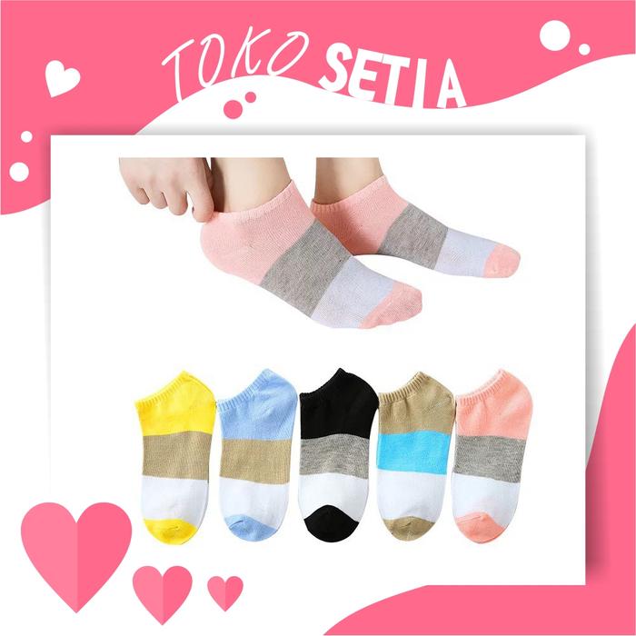 Gambar TOKOSETIA R099 Kaos Kaki Motif 3 Warna Wanita Pria Korea Ankle Cute - Kuning dari TOKOSETIA ID undefined Tokopedia