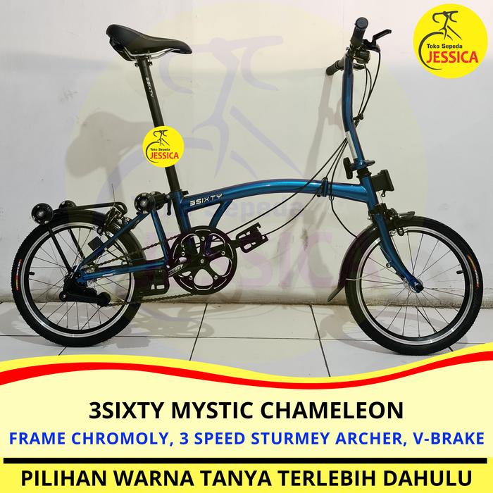 Sepeda Lipat 3sixty Mystic Chameleon Mirip Brompton Tidak Dirakit
