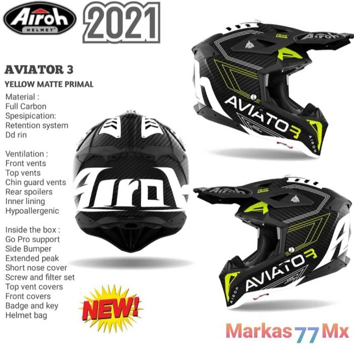 Jual HELM CROSS AIROH AVIATOR 3 NEW 