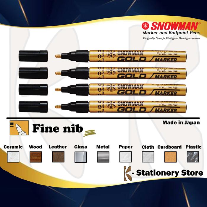 Gambar Spidol Permanent GOLD -- Snowman Paint Marker -- FINE Size (FGP) dari K - Stationery Store undefined Tokopedia