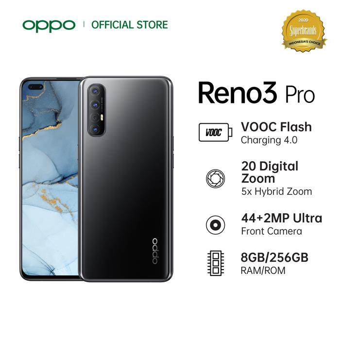 Gambar OPPO Reno3 Pro 8GB/256GB (Garansi Resmi) - Hitam dari OPPO Store Indonesia undefined Tokopedia