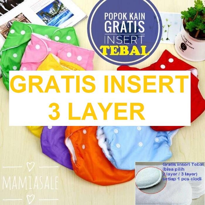 Gambar Popok kain INSERT TEBAL CLODI BERKANCING reusable diaper popok bayi - INSERT 3 LAYER dari Mamia Sale undefined Tokopedia