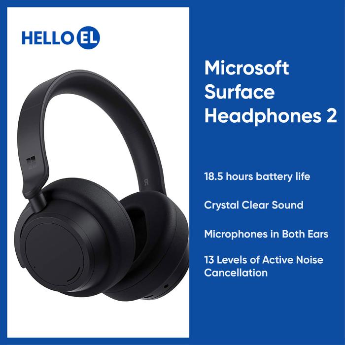 Gambar Microsoft Surface Headphones 2 ANC Headphone Black/Gray - Hitam dari Hello El Official undefined Tokopedia