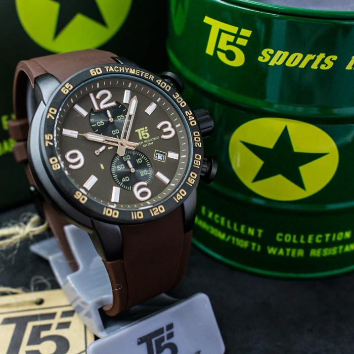 Gambar Jam tangan pria T5 H3450 original - hitam coklat dari ainul jam undefined Tokopedia