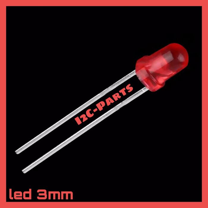 Gambar LED 3mm Dioda Diode 3 mm Diffused - Merah dari I2C Parts undefined Tokopedia