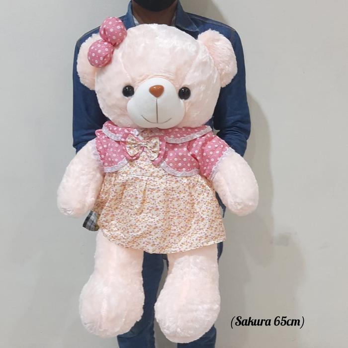 Gambar BONEKA BEAR DRESS SAKURA,MAYA,RIBBON,CHERRY 65CM - sakura dari maju mapan accesories undefined Tokopedia