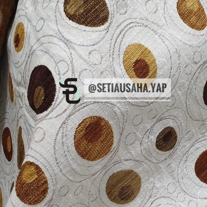 Gambar Kain sofa motif unik - designer chenille untuk sarung bantal, sofa,dll - brown, 0.50Mtr dari Setiausahayap undefined 2 Tokopedia