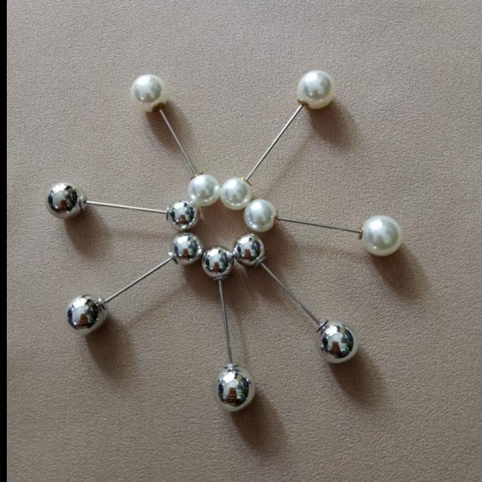 Gambar Bros Tuspin - Peniti Tuspin Mutiara - Tuspin Hijab - Aksesoris Hijab - Silver dari Kota.Aksesoris undefined Tokopedia