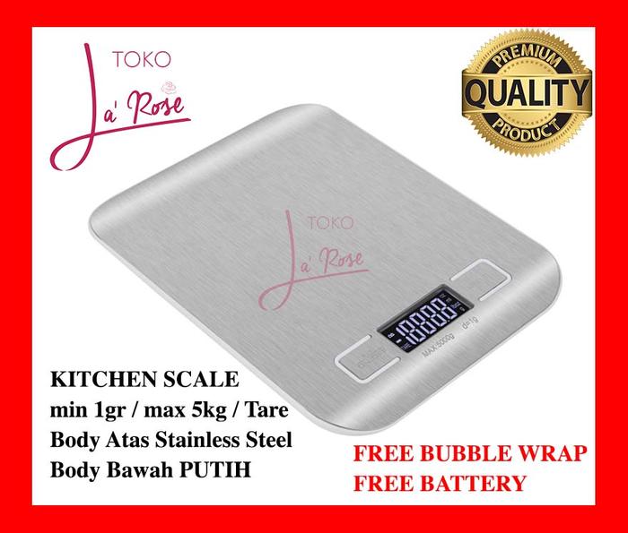 Gambar Timbangan Dapur Digital 1g - 5KG Kitchen Scale Murah Ready Stock - Putih dari Larose Essence undefined Tokopedia