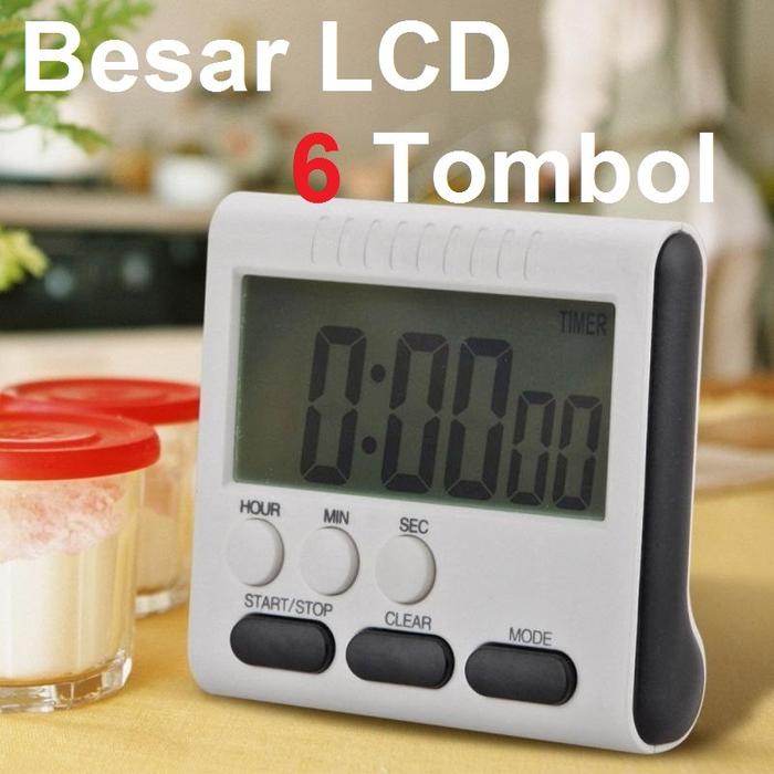 Gambar Timer Masak Dapur Digital LCD Kitchen Timer Alarm Cooking Kopi Kue Rot - Hitam dari Rumixx_NEW undefined Tokopedia