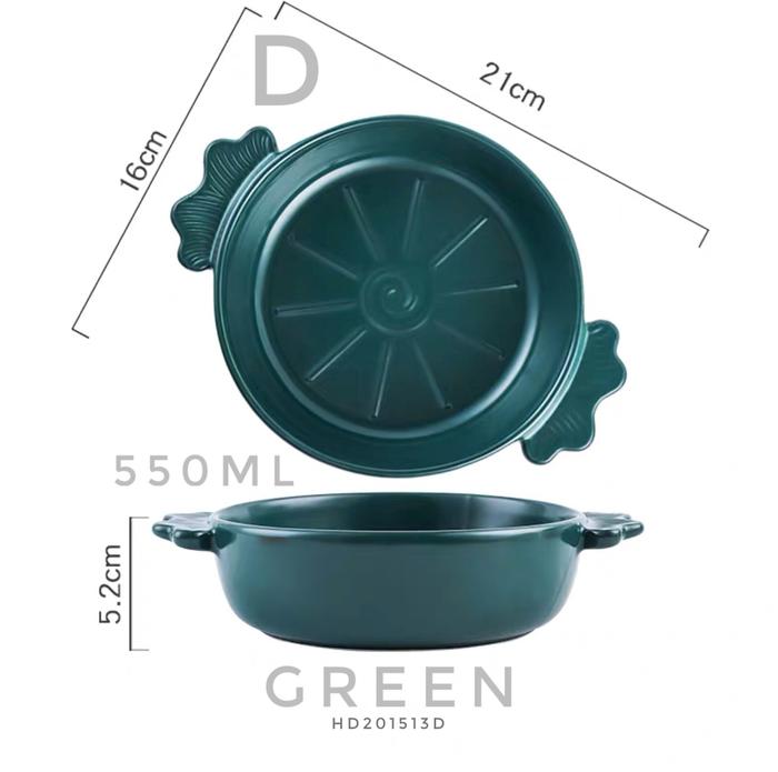 Gambar Candy Baking Pan (550ml) / mangkok saji / Mangkok keramik - D Green dari tri.thousandthings undefined Tokopedia