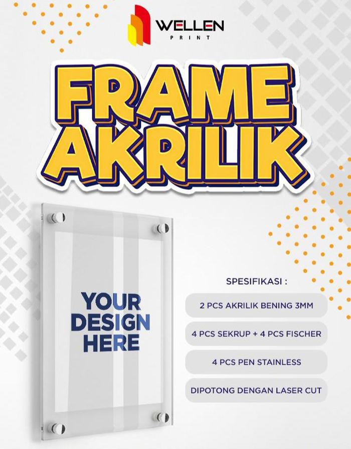 Gambar WELLEN PRINT - Cetak Frame Akrilik / Bingkai Dinding / Wall Poster Display Acrylic A3 dari WELLEN PRINT OFFICIAL undefined Tokopedia