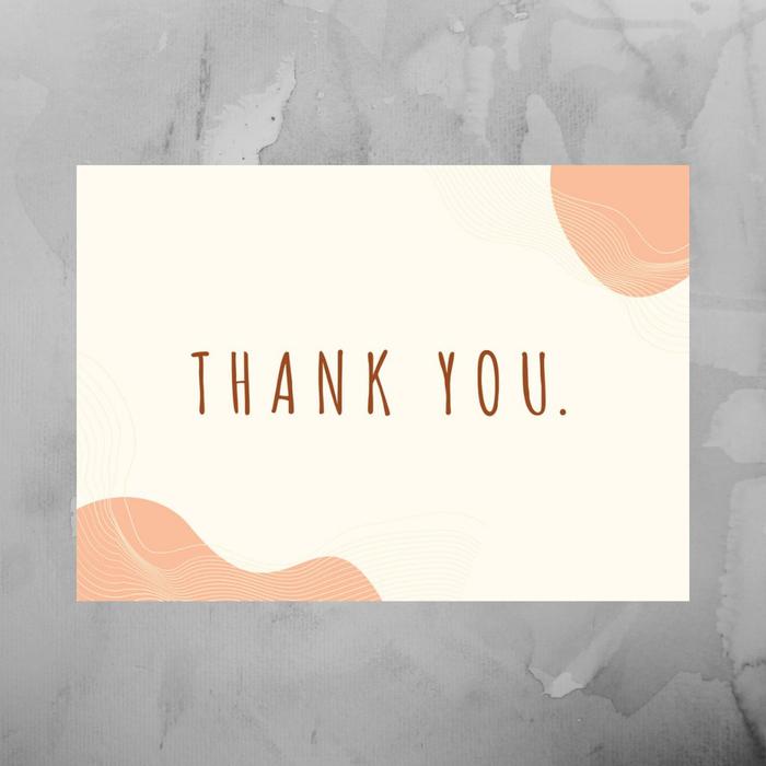 Gambar KARTU UCAPAN/GREETING CARD/GIFT CARD - Thank You dari SWEETBOXSTORE undefined Tokopedia