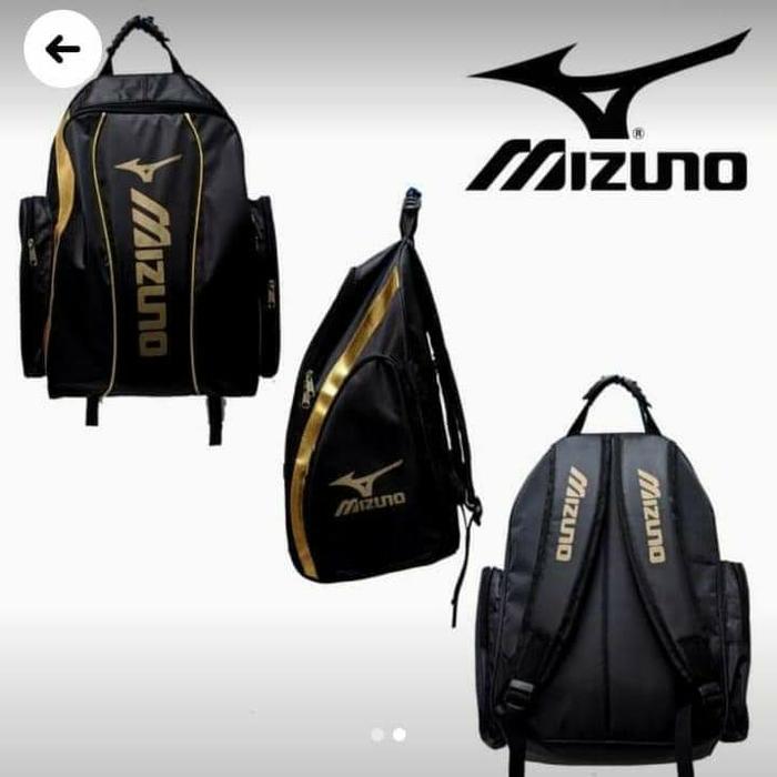 Gambar tas ransel/gendong Mizuno hitam gold unisex dari jikha collection undefined Tokopedia