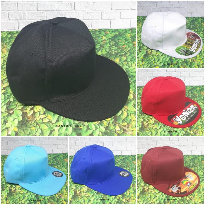 Gambar TOPI SNAPBACK HIP HOP POLOS DISTRO PEREMIUM - Hitam dari Antri Store Custom undefined 3 Tokopedia