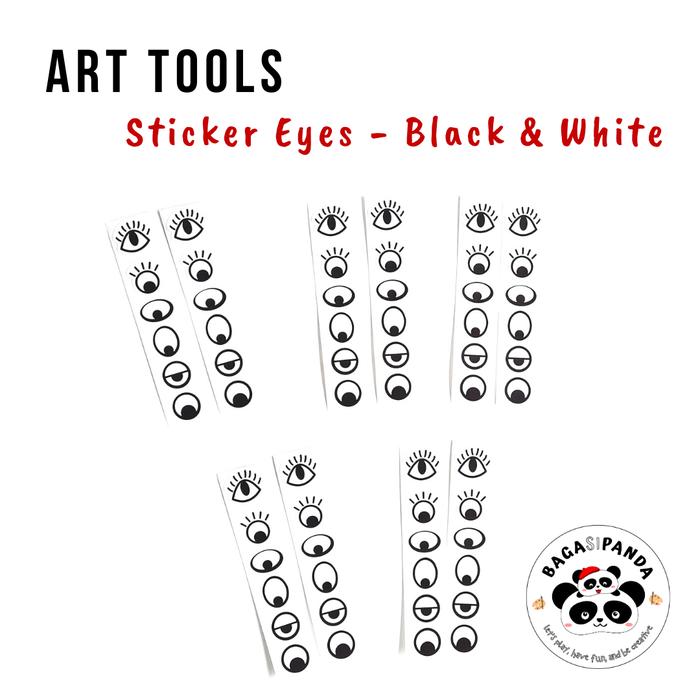 Gambar Sticker Mata Black and White / Stiker Mata Hitam Putih dari Bagasi Panda undefined Tokopedia