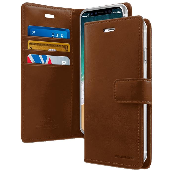 Gambar GOOSPERY Samsung Galaxy A6 2018 A600 Blue Moon Diary Case - Brown dari Goospery Indonesia undefined Tokopedia