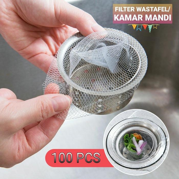 Gambar AS Kantong Jala Filter Wastafel (100 PCS) Filter Serbaguna Kamar Mandi dari Home Lucky Store undefined Tokopedia